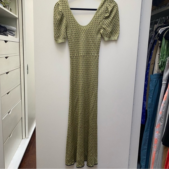 Urban Revivo Dresses & Skirts - Urban Revivo Princess-Sleeve Knit Dress in Peacock Print